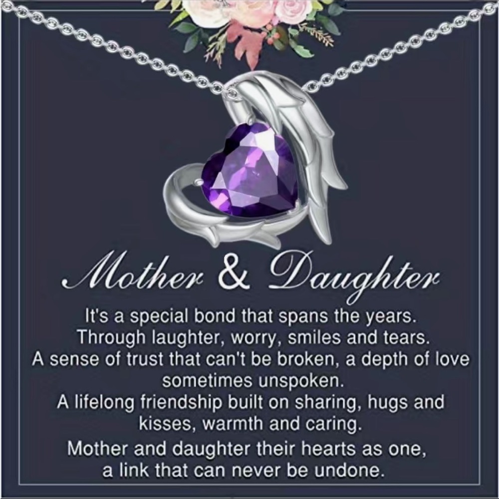 Mother and Daughter Birthstone Pendant